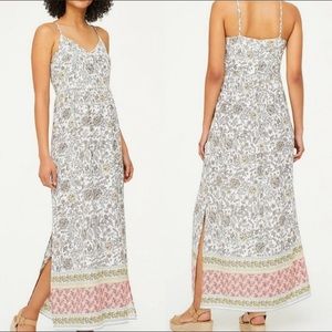 NWT loft white floral maxi dress